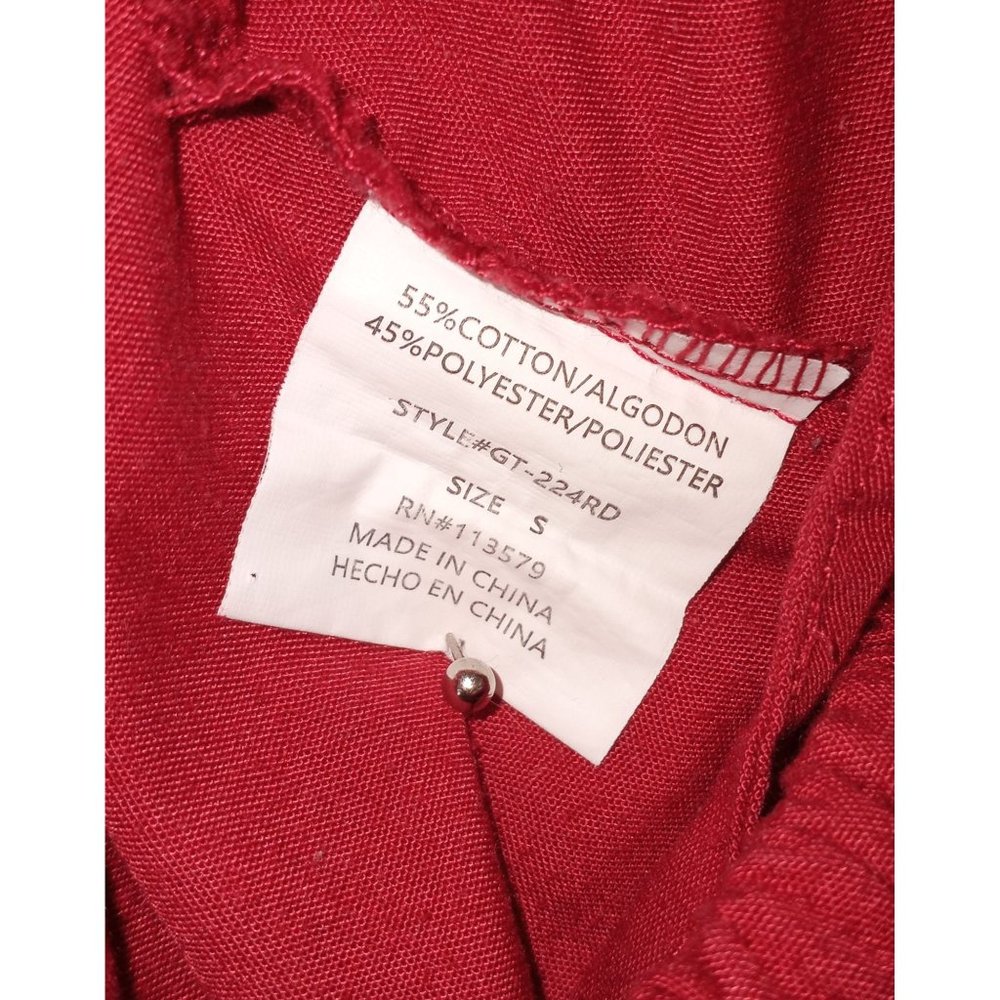 Greentown Original   Work Wear for Women Size Small Red Scrub  Pull - On Cargo - Picture 9 of 10